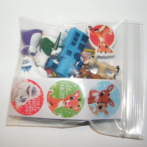 Rudolph the Red Nosed Reindeer Fun Party Favors Goody Bag Fillers Set of 10 - Picture 5 of 5